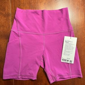 LULULEMON ALIGN HR SHORTS 6” Vivid Plum (VPLM) SZ 4 NWT